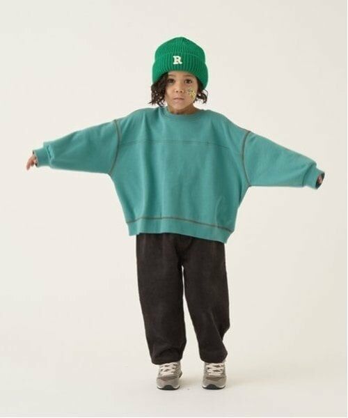 b・ROOM / ビールーム スウェット | 【毛玉バイバイ裏起毛裏毛】ビッグシルエット配色ステッチスウェット | 詳細12