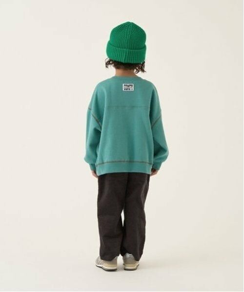 b・ROOM / ビールーム スウェット | 【毛玉バイバイ裏起毛裏毛】ビッグシルエット配色ステッチスウェット | 詳細13