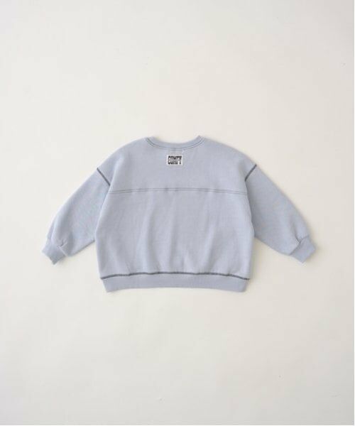 b・ROOM / ビールーム スウェット | 【毛玉バイバイ裏起毛裏毛】ビッグシルエット配色ステッチスウェット | 詳細3