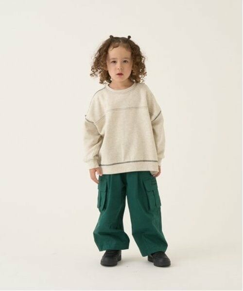 b・ROOM / ビールーム スウェット | 【毛玉バイバイ裏起毛裏毛】ビッグシルエット配色ステッチスウェット | 詳細7