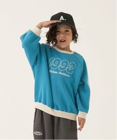 b・ROOM / ビールーム スウェット | 【毛玉バイバイ裏起毛裏毛】ラグランバイカラー刺しゅうスウェット