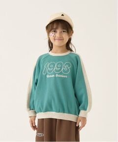 b・ROOM / ビールーム スウェット | 【毛玉バイバイ裏起毛裏毛】ラグランバイカラー刺しゅうスウェット