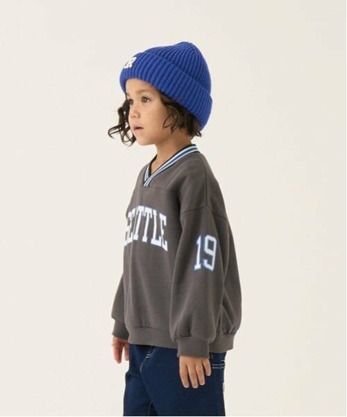 b・ROOM / ビールーム スウェット | 【毛玉バイバイ裏起毛裏毛】Vネックリブロゴスウェット | 詳細12