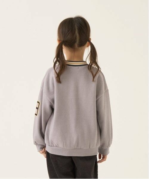 b・ROOM / ビールーム スウェット | 【毛玉バイバイ裏起毛裏毛】Vネックリブロゴスウェット | 詳細14