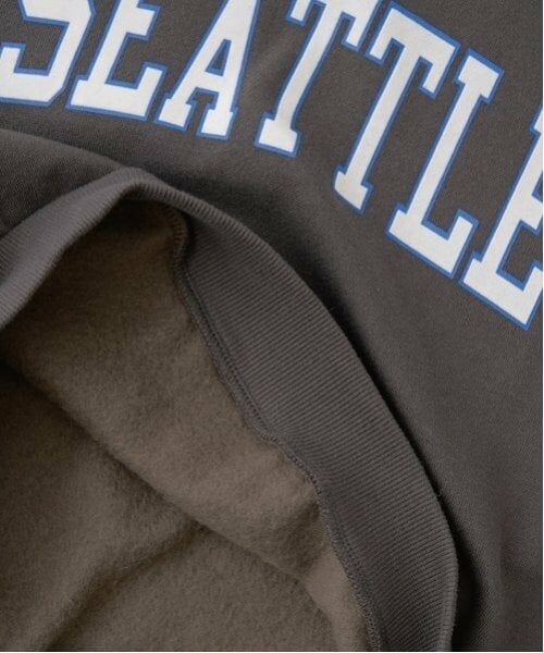 b・ROOM / ビールーム スウェット | 【毛玉バイバイ裏起毛裏毛】Vネックリブロゴスウェット | 詳細6