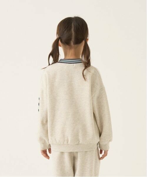 b・ROOM / ビールーム スウェット | 【毛玉バイバイ裏起毛裏毛】Vネックリブロゴスウェット | 詳細8