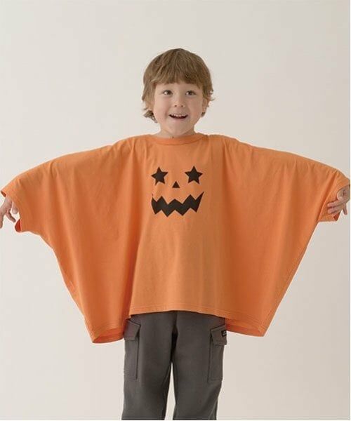 b・ROOM / ビールーム Tシャツ | 【ハロウィン】カボチャ＆ねこアソート変形Tシャツ（オレンジ）