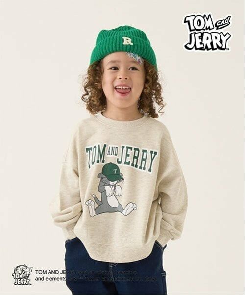 b・ROOM / ビールーム スウェット | 【TOM AND JERRY】【毛玉バイバイ裏毛】ビッグシルエットプリントスウェット（オートミール）