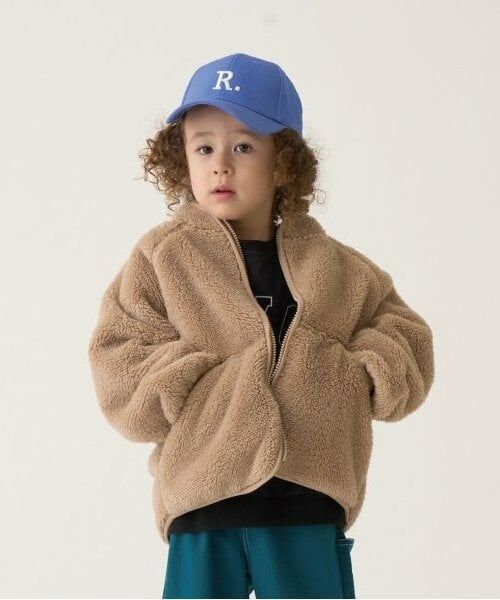 b・ROOM / ビールーム ブルゾン | 【万能アウター】ジップアップボアジャケット（ベージュ）