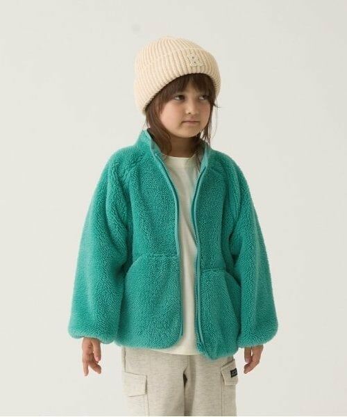 b・ROOM / ビールーム ブルゾン | 【万能アウター】ジップアップボアジャケット（モデレート グリーン）