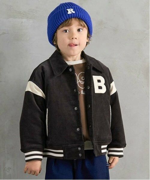 b・ROOM / ビールーム ブルゾン | コーデュロイスタジャン（チャコール）