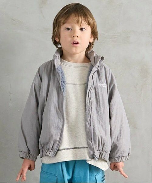 b・ROOM / ビールーム ブルゾン | 【2WAY】ビッグシルエットリバーシブルブルゾン（グレー）