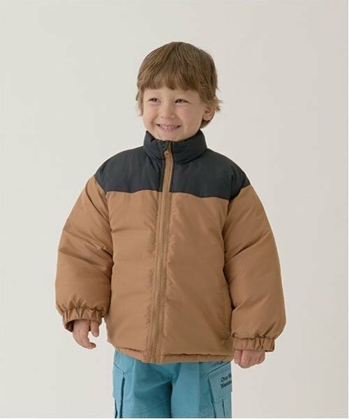 b・ROOM / ビールーム ブルゾン | 【万能アウター】バイカラーパフジャケット（キャメル）