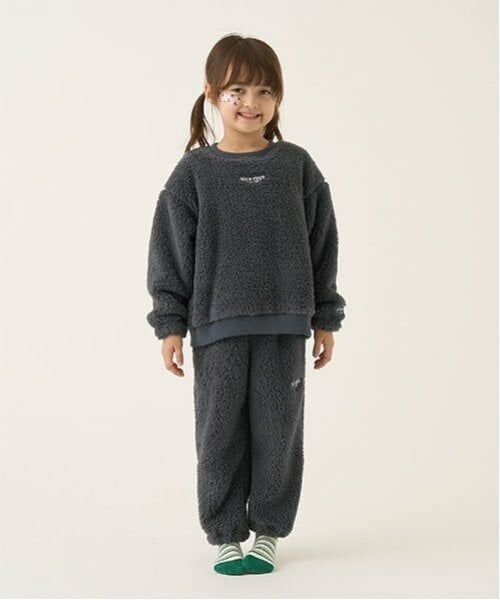 b・ROOM / ビールーム ルームウェア | 【ルームウェア】【ふわふわボア】プルオーバー&パンツセット（チャコール）