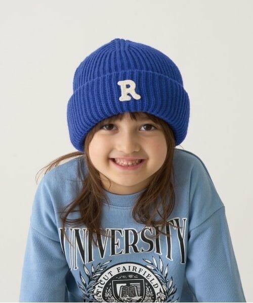 b・ROOM / ビールーム ニットキャップ | アルファベットニットキャップ（ブルー）