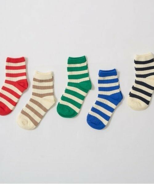 b・ROOM / ビールーム ソックス | ボーダークルーソックス | 詳細1