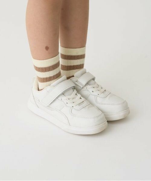 b・ROOM / ビールーム ソックス | ボーダークルーソックス（シナモン）