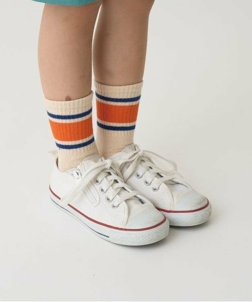 b・ROOM / ビールーム ソックス | アソートラインソックス（オレンジ）