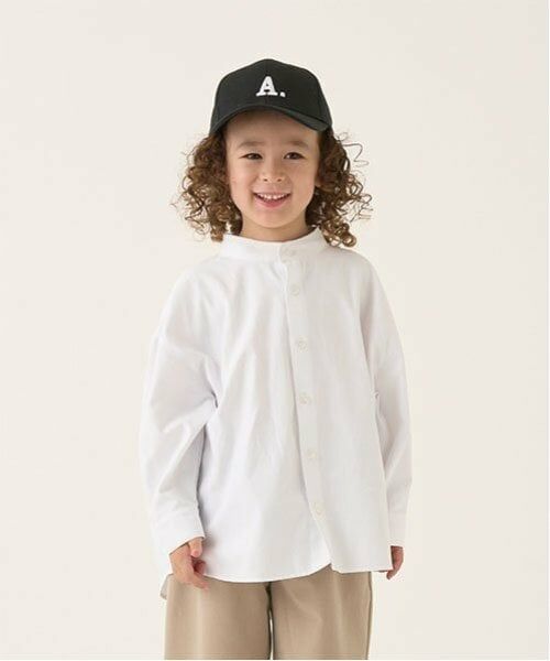 b・ROOM / ビールーム シャツ・ブラウス | 【オケージョン】バンドカラーシャツ（オフ ホワイト）