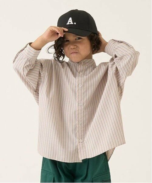 b・ROOM / ビールーム シャツ・ブラウス | 【オケージョン】バンドカラーシャツ（ベージュ）