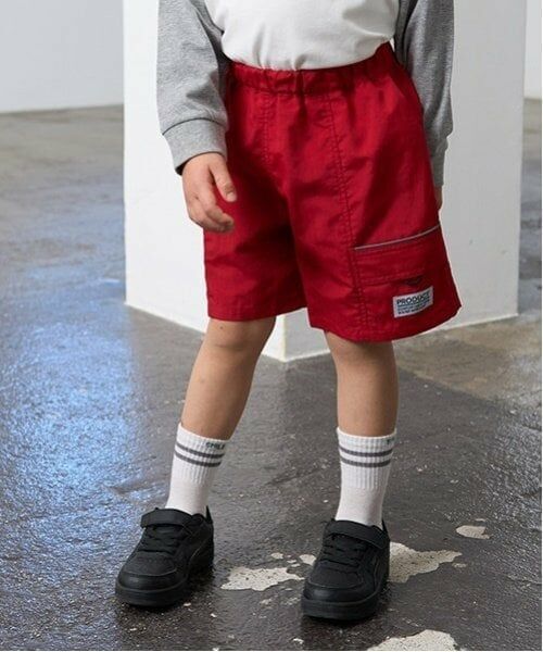 b・ROOM / ビールーム ショート・ハーフ・半端丈パンツ | 【撥水加工】4分丈パンツ（赤）