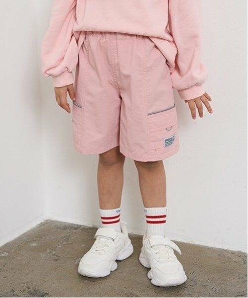 b・ROOM / ビールーム ショート・ハーフ・半端丈パンツ | 【撥水加工】4分丈パンツ（ライト ピンク）