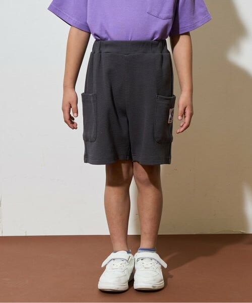 b・ROOM / ビールーム ショート・ハーフ・半端丈パンツ | 【ともパン】サイドポケット4分丈パンツ（チャコール）