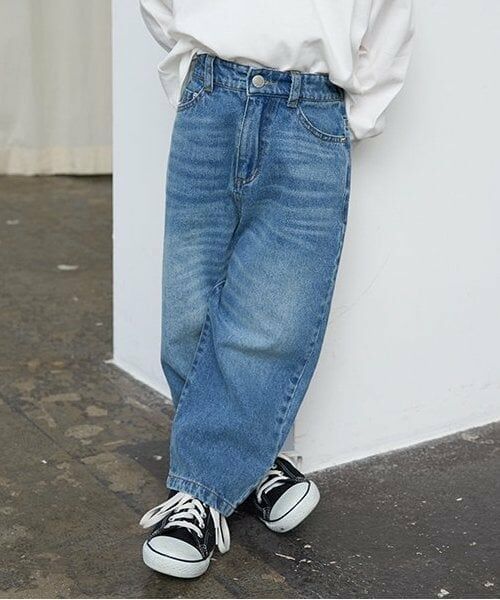 b・ROOM / ビールーム その他パンツ | 【LOVE DENIM】ストレートパンツ（サックス）