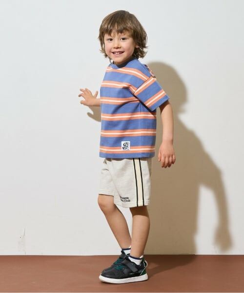 b・ROOM / ビールーム ショート・ハーフ・半端丈パンツ | 4分丈サイドラインスウェットパンツ | 詳細1