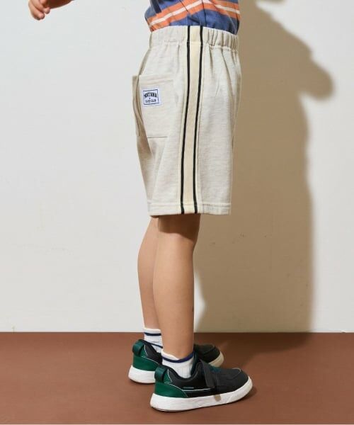 b・ROOM / ビールーム ショート・ハーフ・半端丈パンツ | 4分丈サイドラインスウェットパンツ | 詳細3