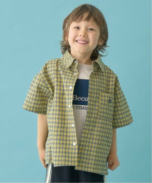 b・ROOM / ビールーム シャツ・ブラウス | 【セットアップ可能】ビッグシルエットアソート半袖シャツ（黄）