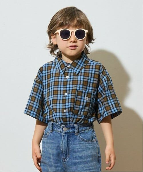 b・ROOM / ビールーム シャツ・ブラウス | 【セットアップ可能】ビッグシルエットアソート半袖シャツ（モデレート ブルー）