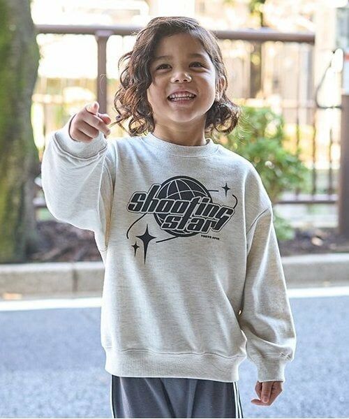 b・ROOM / ビールーム スウェット | 【万能アイテム】選べる6パターンプリントスウェット(オートミール)