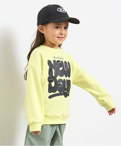 b・ROOM / ビールーム スウェット | 【万能アイテム】選べる6パターンプリントスウェット(レモン イエロー)