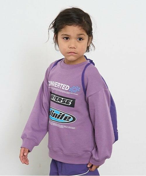 b・ROOM / ビールーム スウェット | 【万能アイテム】選べる6パターンプリントスウェット(バイオレット)