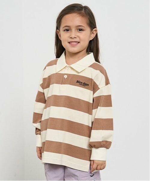 b・ROOM / ビールーム Tシャツ | ビッグシルエットラガーシャツ（モカ茶）