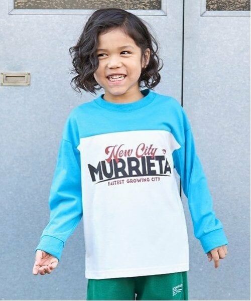 b・ROOM / ビールーム Tシャツ | 【カイテキ天竺】ビッグシルエットバイカラーロゴTシャツ（ターコ）