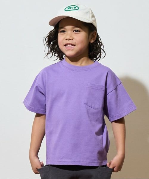 b・ROOM / ビールーム Tシャツ | 【カイテキ天竺】ビッグシルエットベーシックTシャツ（パープル）