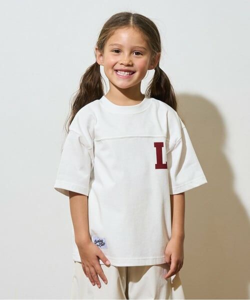 b・ROOM / ビールーム Tシャツ | 【どちらが前でもOK!】【カイテキ天竺】ロゴTシャツ（オフホワイト）