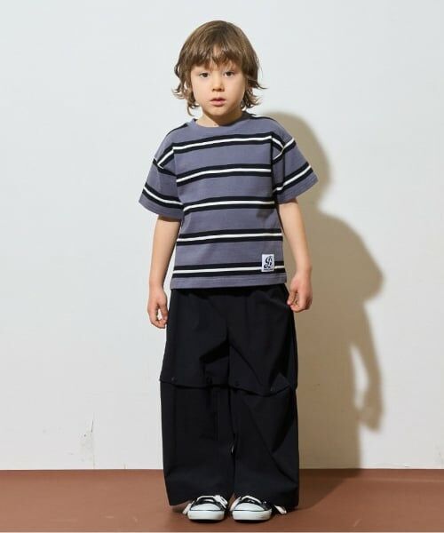 b・ROOM / ビールーム Tシャツ | ビッグシルエット先染めボーダーTシャツ | 詳細10