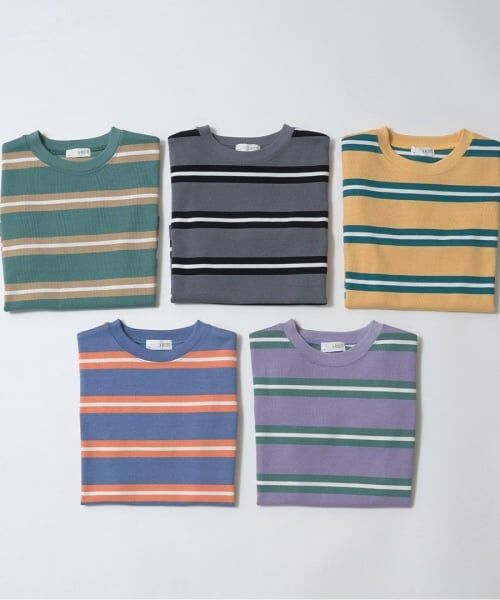 b・ROOM / ビールーム Tシャツ | ビッグシルエット先染めボーダーTシャツ | 詳細14