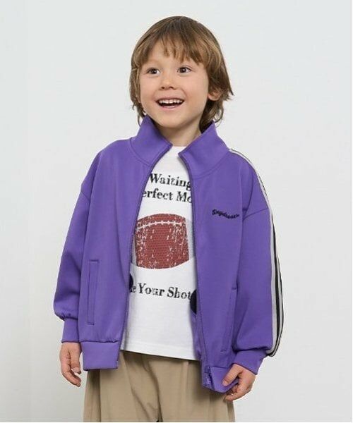 b・ROOM / ビールーム カーディガン・ボレロ | 【セットアップ可能】トラックジャケット（パープル）