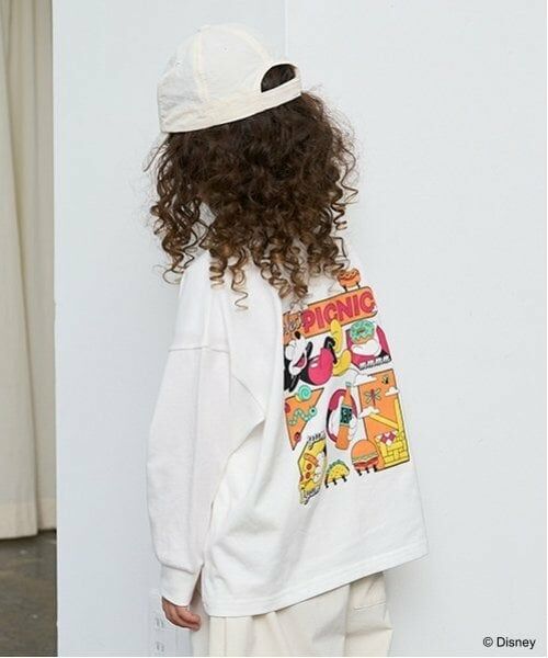 b・ROOM / ビールーム Tシャツ | 【Disney】【カイテキ天竺】ミッキーマウス/ピクニックTシャツ | 詳細7