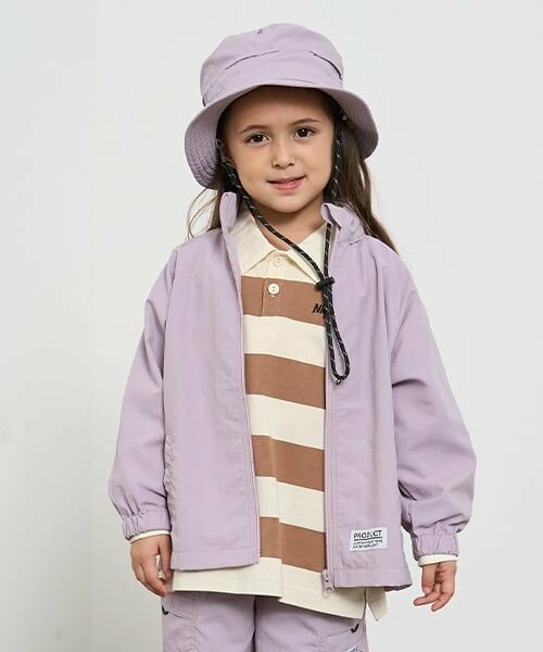 b・ROOM / ビールーム ブルゾン | 【撥水加工】収納袋付きマウンテンパーカ（ラベンダー）