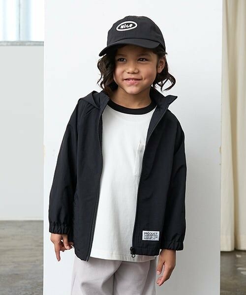 b・ROOM / ビールーム ブルゾン | 【撥水加工】収納袋付きマウンテンパーカ（黒）