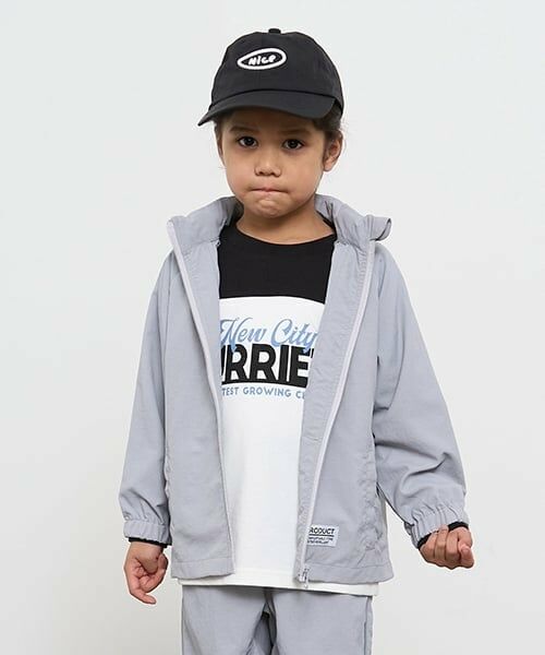 b・ROOM / ビールーム ブルゾン | 【撥水加工】収納袋付きマウンテンパーカ（シルバー グレー）