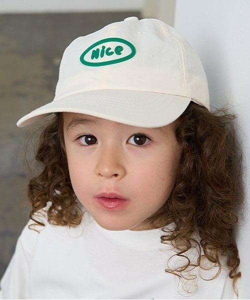 b・ROOM / ビールーム キャップ | Niceプリントキャップ（オフ ホワイト）