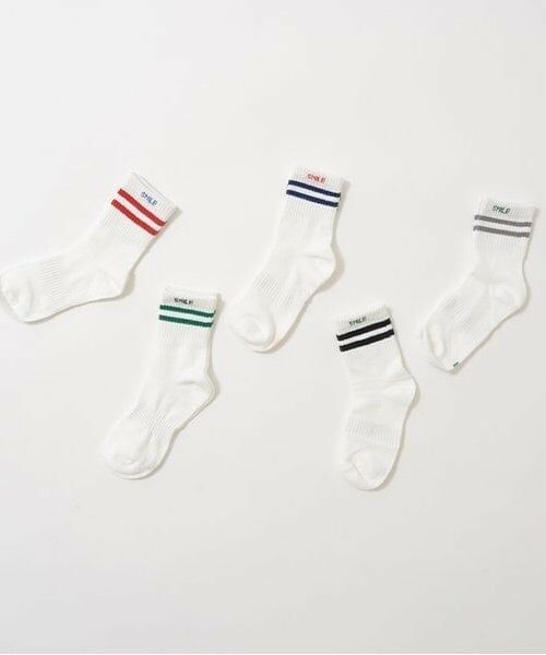 b・ROOM / ビールーム ソックス | ラインクルーソックス | 詳細1