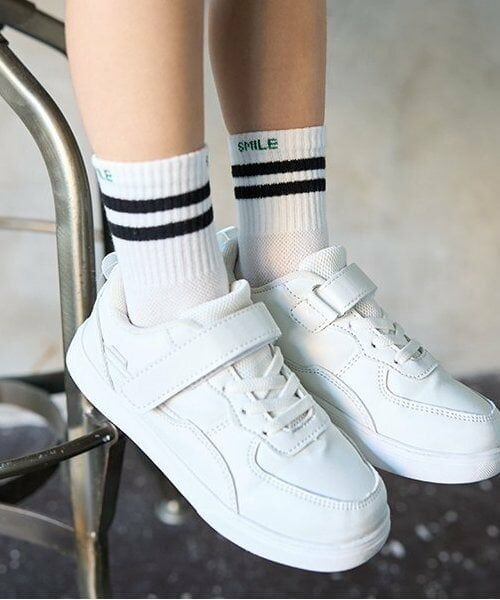 b・ROOM / ビールーム ソックス | ラインクルーソックス（黒）