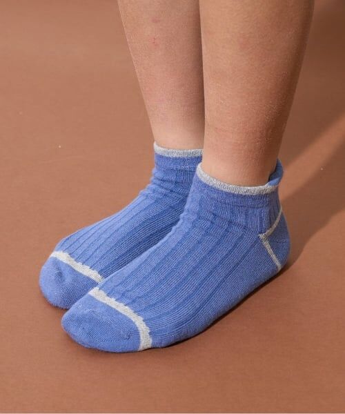 b・ROOM / ビールーム ソックス | バイカラーアンクルソックス（モデレートブルー）